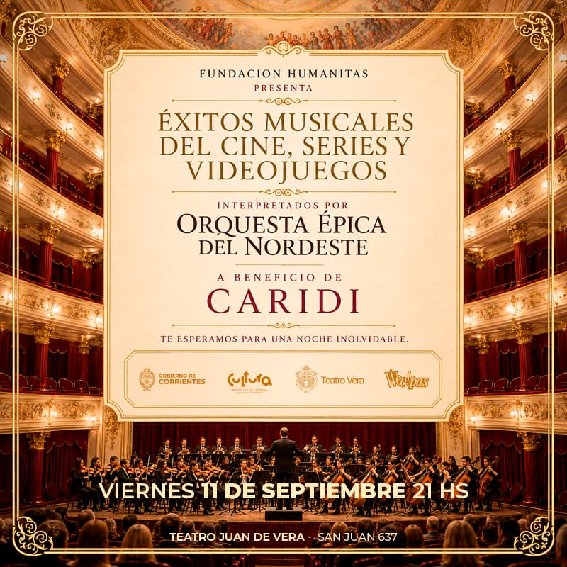 Afiche de la obra FUNDACIÓN HUMANITAS PRESENTA: ÉXITOS, MUSICALES DEL CINE, SERIES Y VIDEOJUEGOS