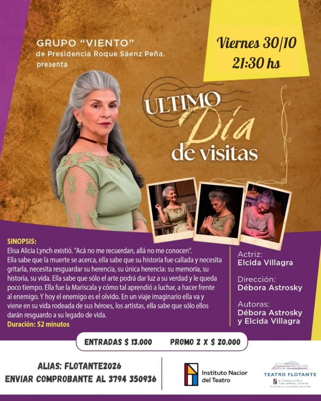Afiche de la obra Último Día de Visitas