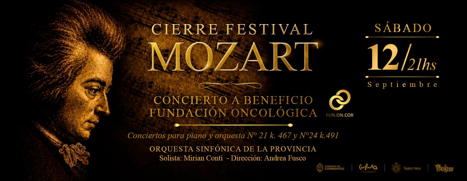 Banner de la obra FESTIVAL MOZART: GALA DE CIERRE Y CONCIERTO A BENEFICIO