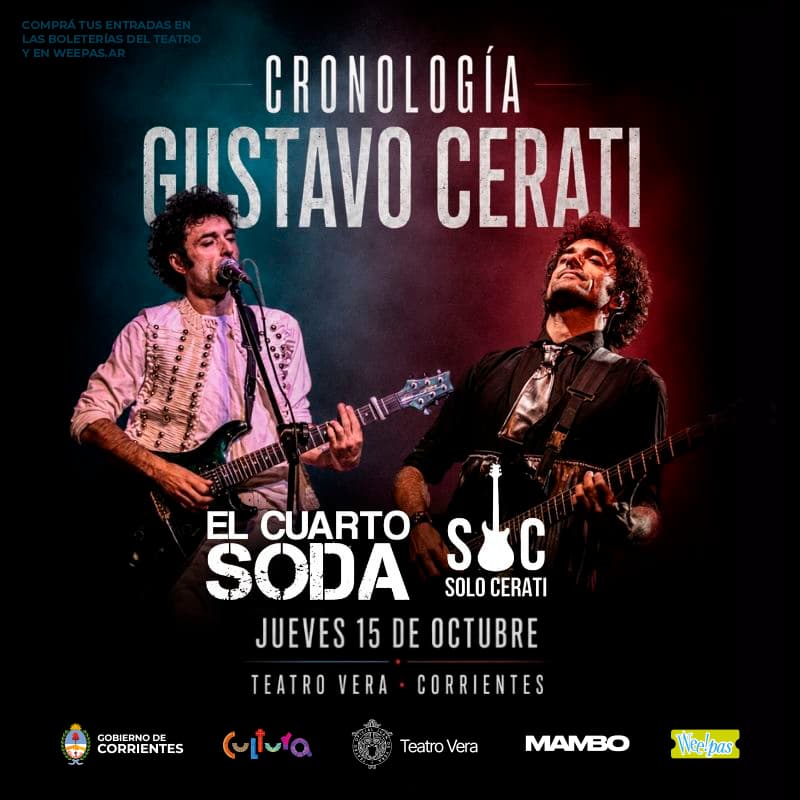 Afiche de la obra CRONOLOGÍA GUSTAVO CERATI 2026