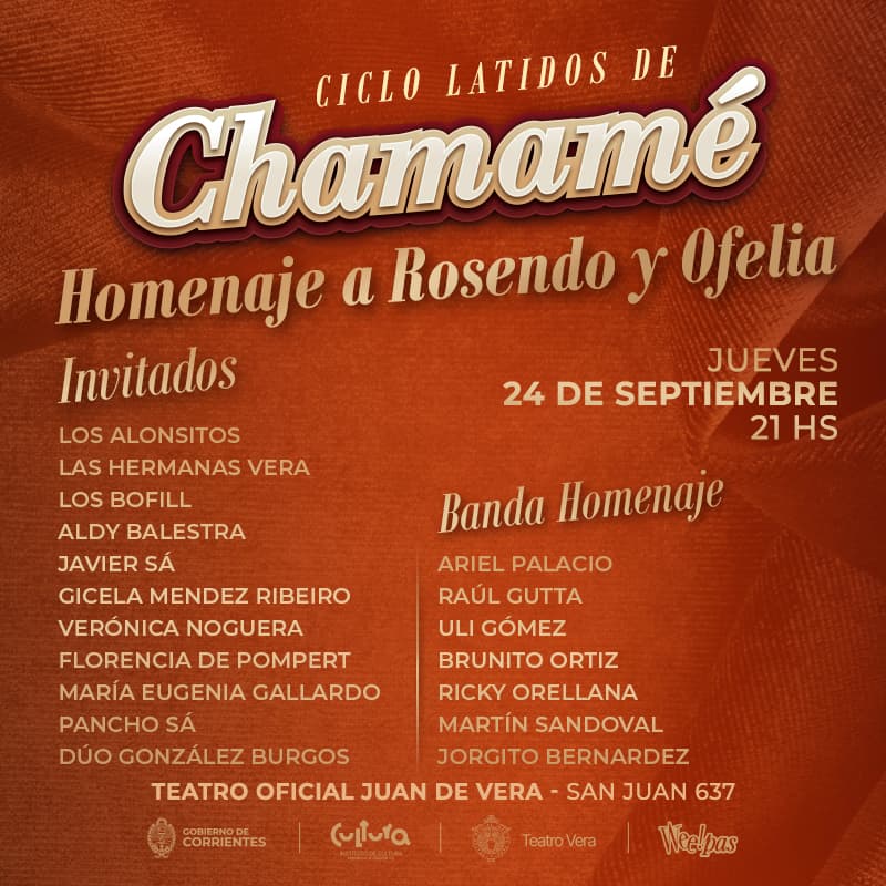 Afiche de la obra HOMENAJE A ROSENDO Y OFELIA