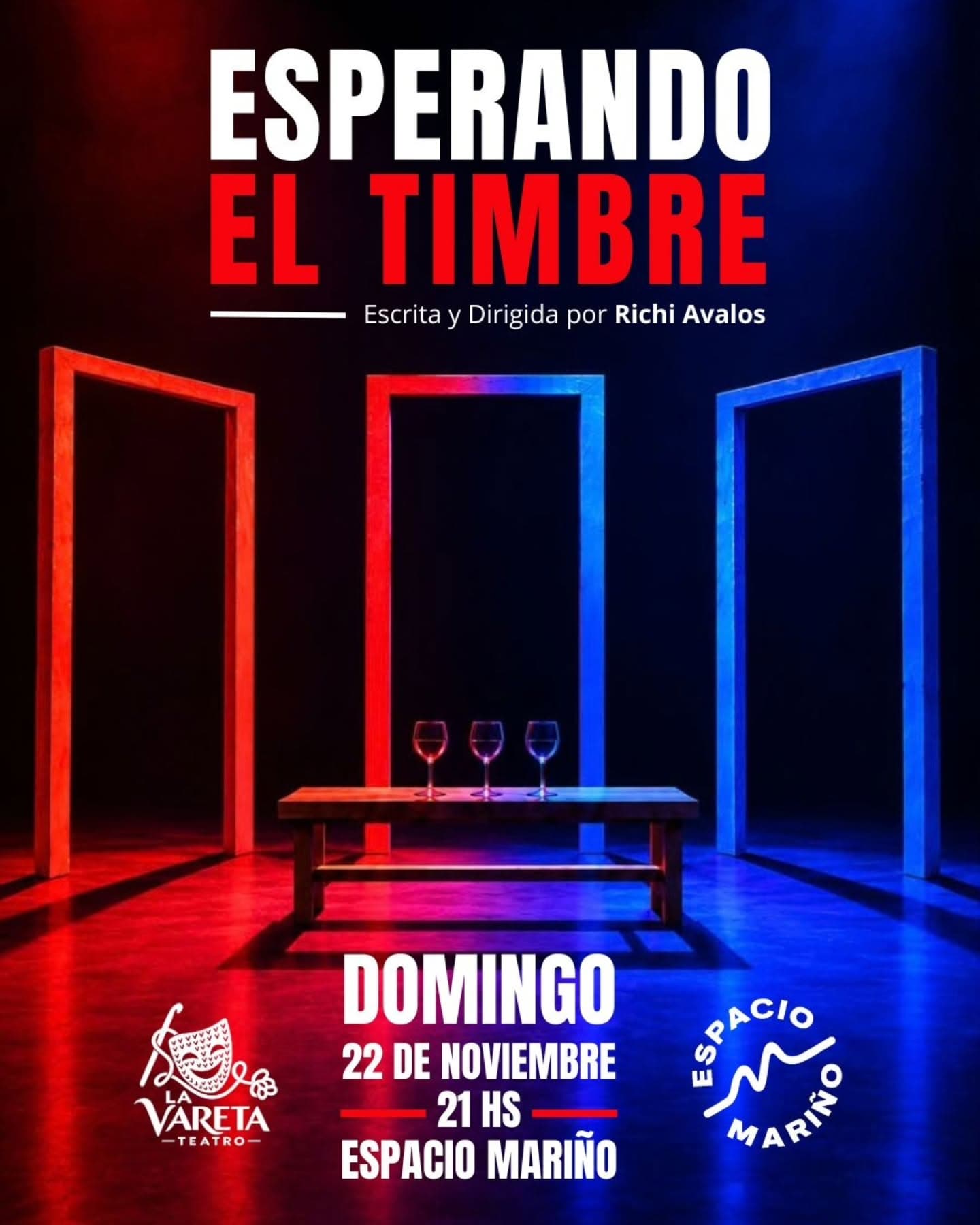 Afiche de la obra Esperando el timbre