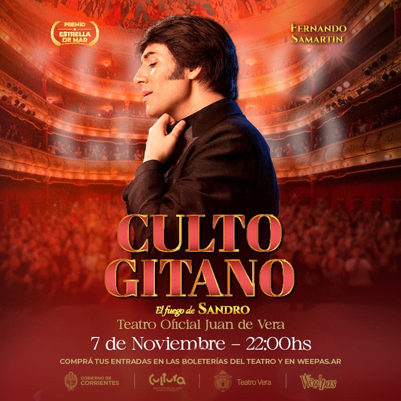 Afiche de la obra CULTO GITANO - EL FUEGO DE SANDRO
