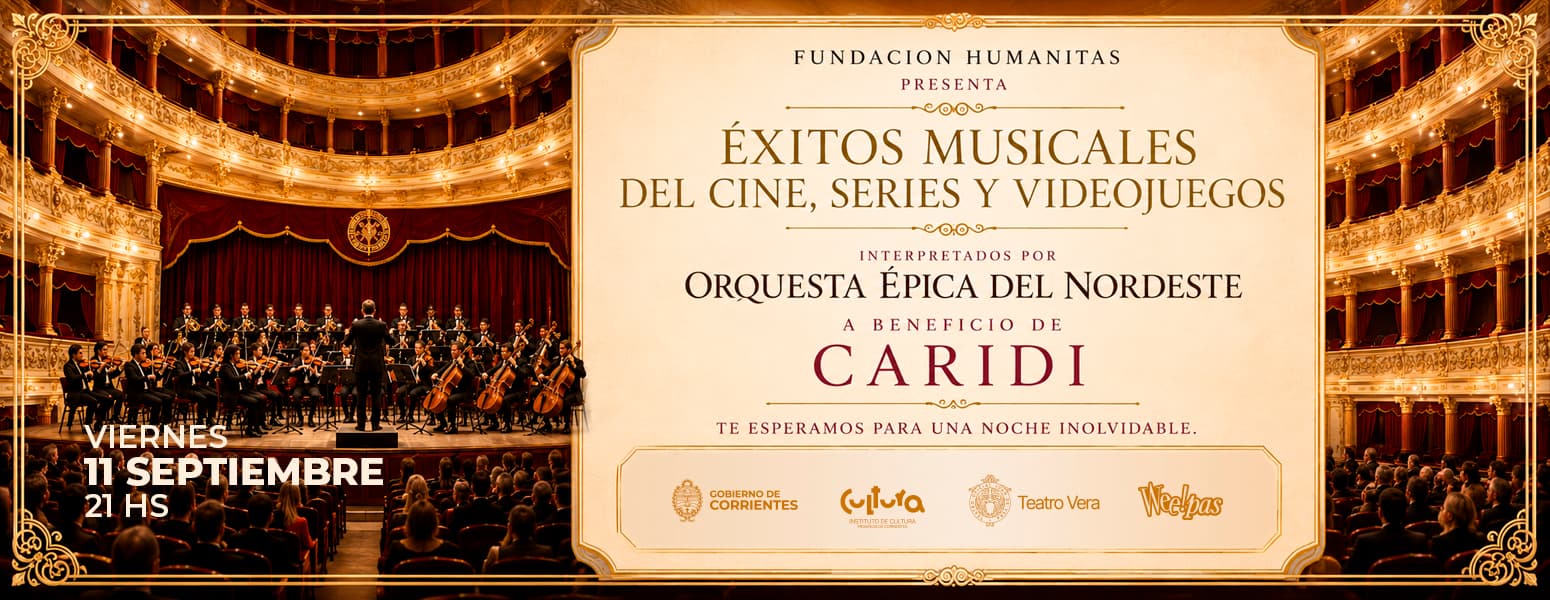 Banner de la obra FUNDACIÓN HUMANITAS PRESENTA: ÉXITOS, MUSICALES DEL CINE, SERIES Y VIDEOJUEGOS